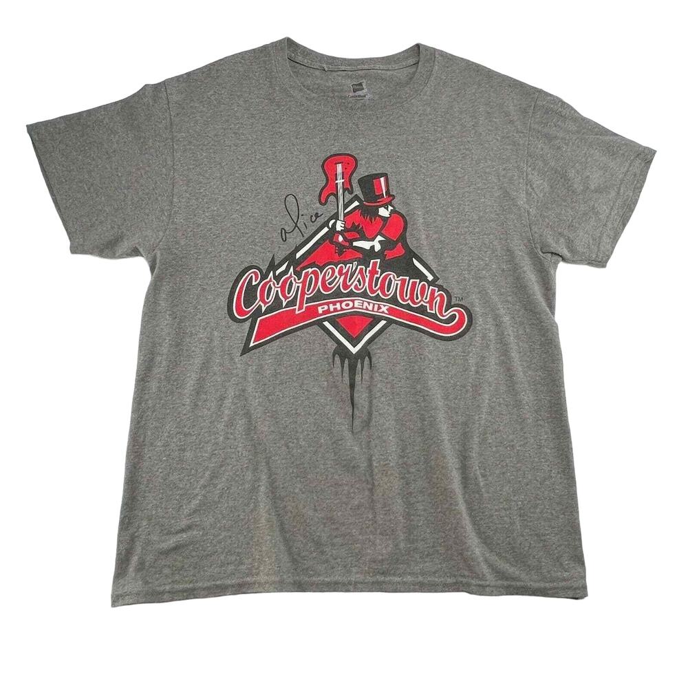 Alice Cooper Men's Cooperstown Cleveland Rock City USA Gray Grey T-Shirt Size M